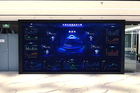 熊猫体育P1.25小间距LED屏助力安盾网打造高科技展厅